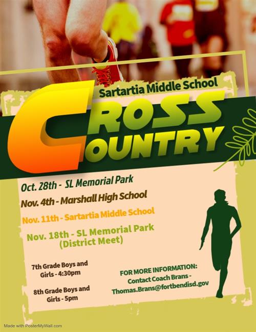 Cross Country Schedule